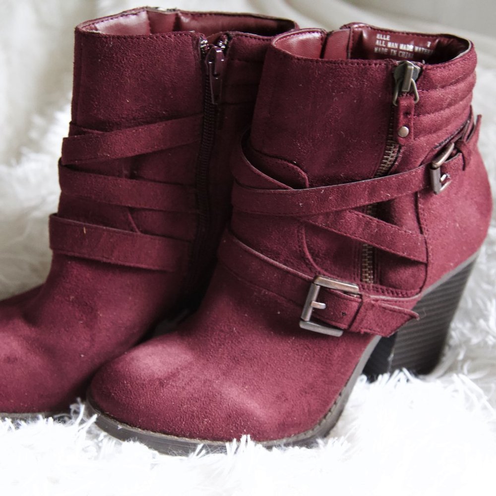 Charlotte Russe Burgundy heel bootie